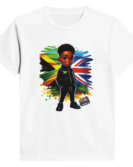 Jamaica & Great Britain Cultural Day Harmony: Performance Kids Crewneck T-shirt by D'Sare