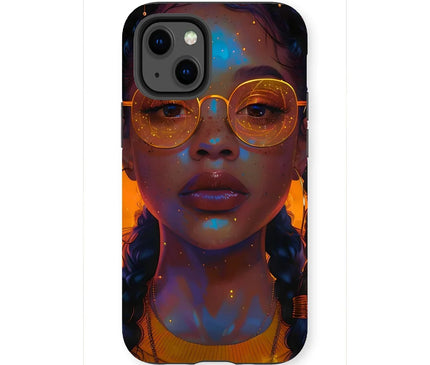 Solar Flare Radiant Soul  Beautiful Black Girl  Tough Phone Case - D'Sare