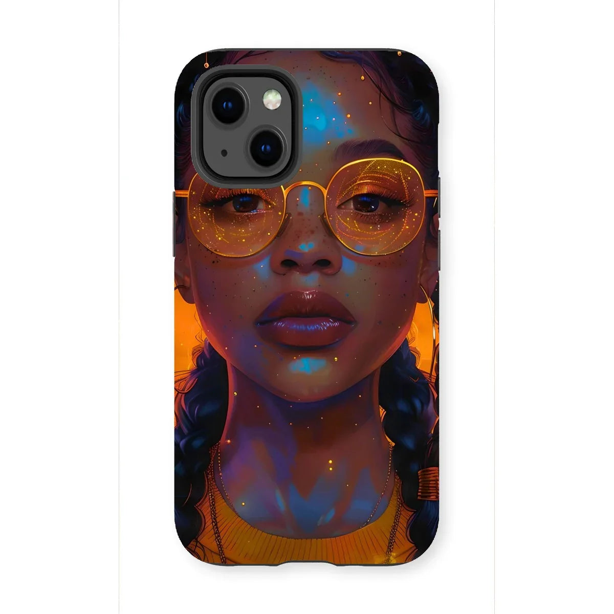 Solar Flare Radiant Soul  Beautiful Black Girl  Tough Phone Case - D'Sare