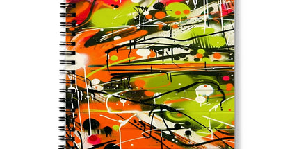 Neon Splatter Symphony: Urban Graffiti Art Notebook by Prodigi