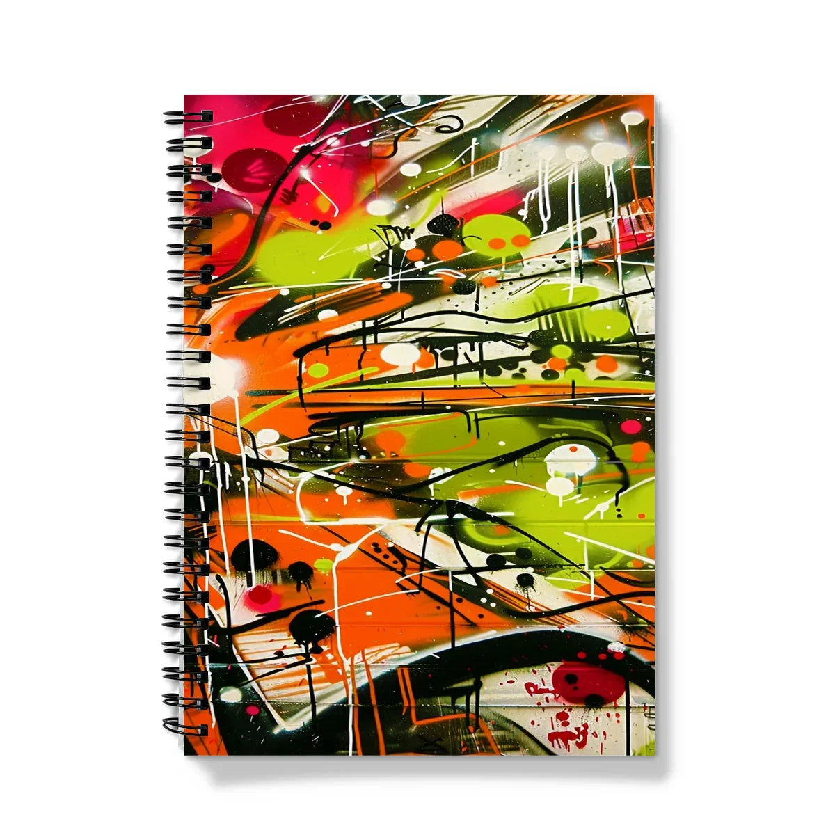 Neon Splatter Symphony: Urban Graffiti Art Notebook - D'Sare