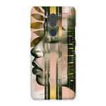 Echoes of Life: Afrocentric Meditation Peach and Gold Abstract Art Eclectic  Snap Phone Case