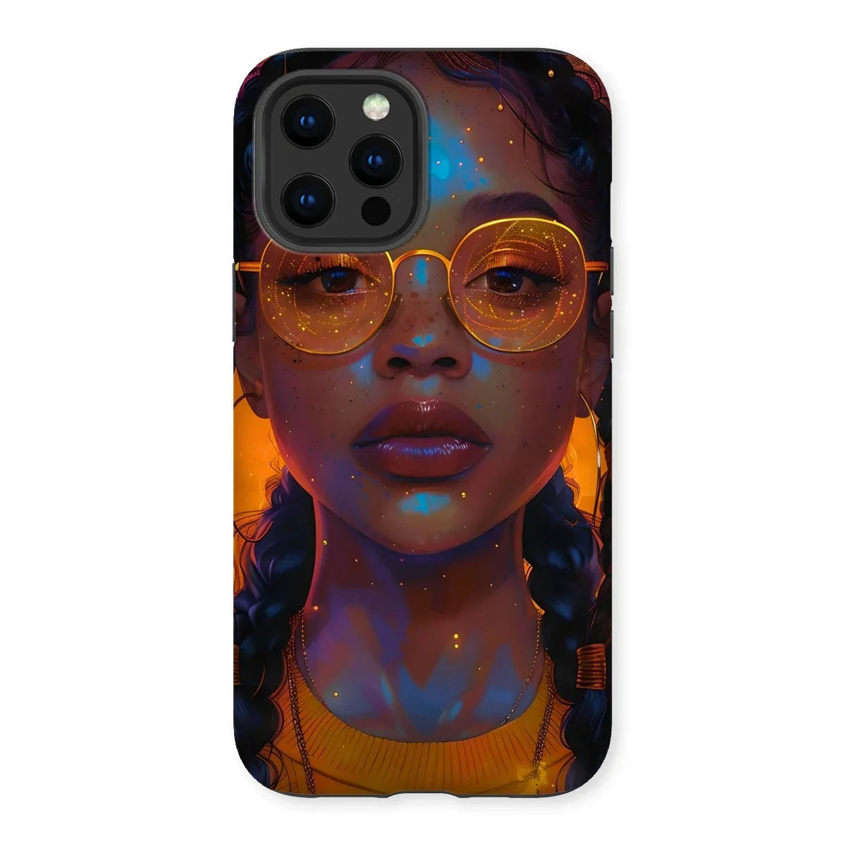 Solar Flare Radiant Soul  Beautiful Black Girl  Tough Phone Case - D'Sare