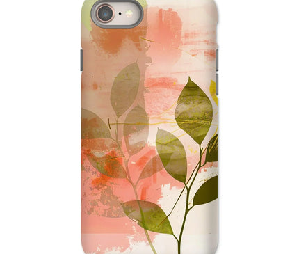 Peach Golden Leafy Escape 06 Tough Eclectic Art Phone Case - D'Sare