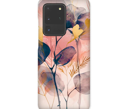 Peachy Blue Golden Flora Escape  Snap Phone Case - D'Sare