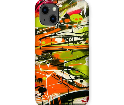 Neon Splatter Symphony: Urban Graffiti Art Snap Phone Case - D'Sare