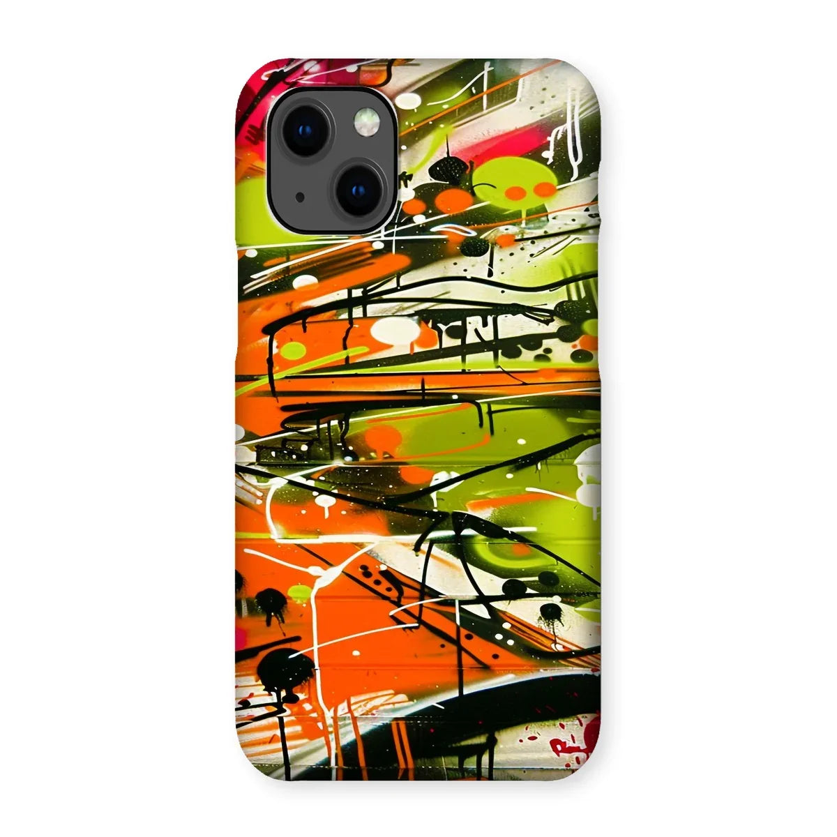 Neon Splatter Symphony: Urban Graffiti Art Snap Phone Case - D'Sare