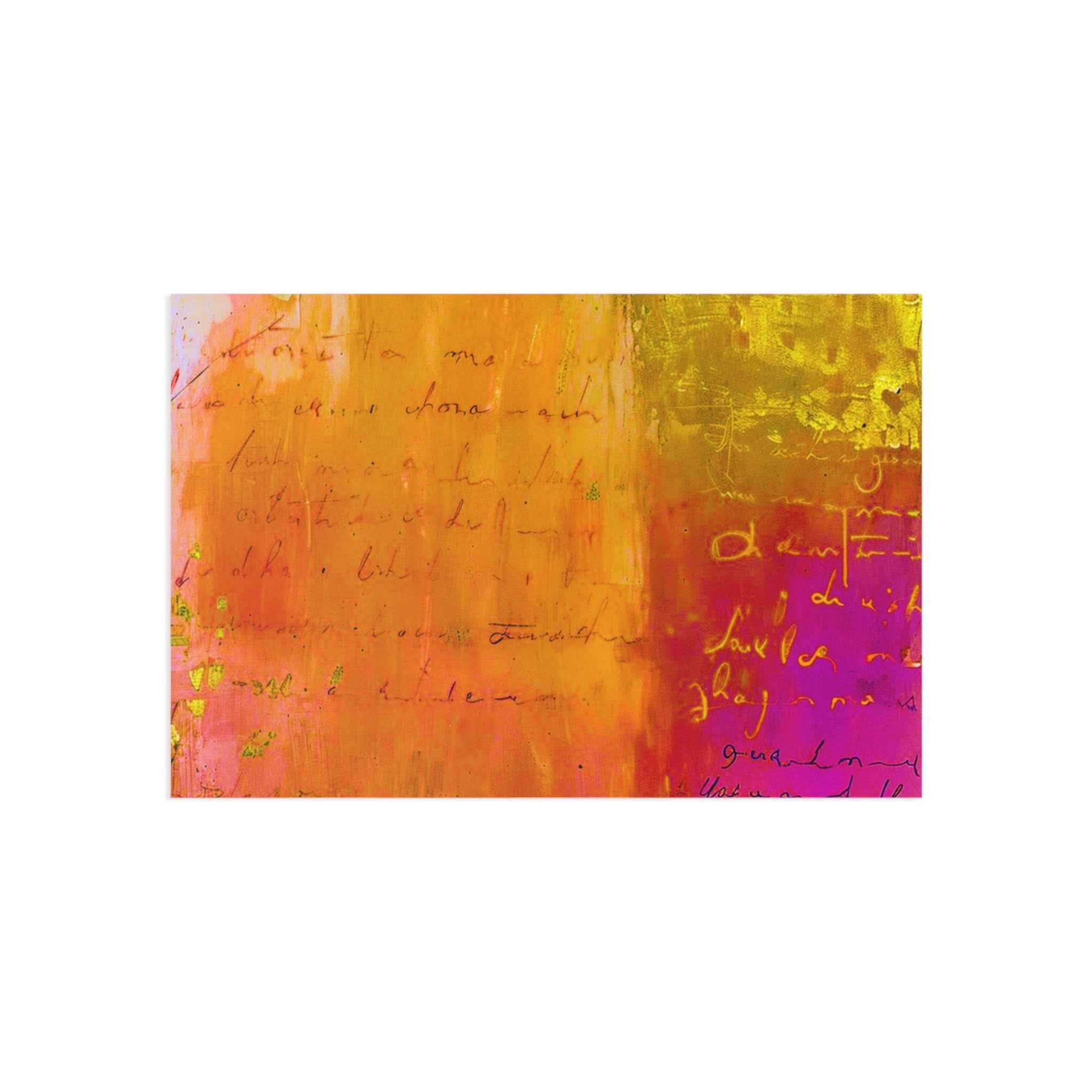 Fine Art Postcards — Warm Amber Serenade Eclectic Art Set