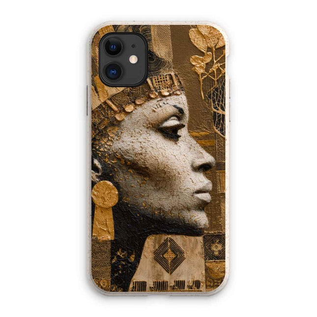 Afrocentric Golden Empress Eco Phone Case by Prodigi