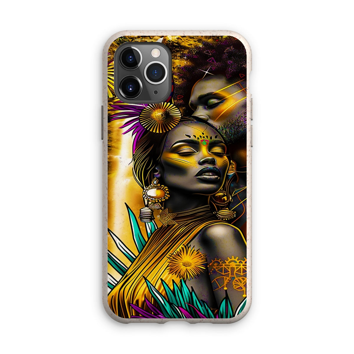 Golden Embrace Majestic Love Waterfall Eco Phone Case - D'Sare