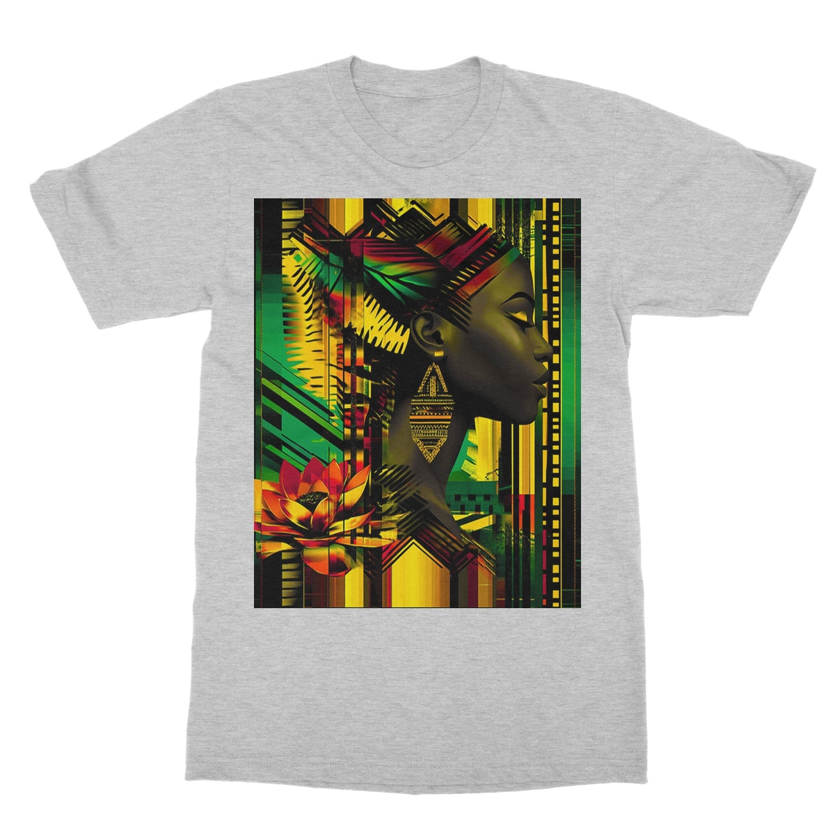 African Print Empress  Softstyle T-Shirt - D'Sare