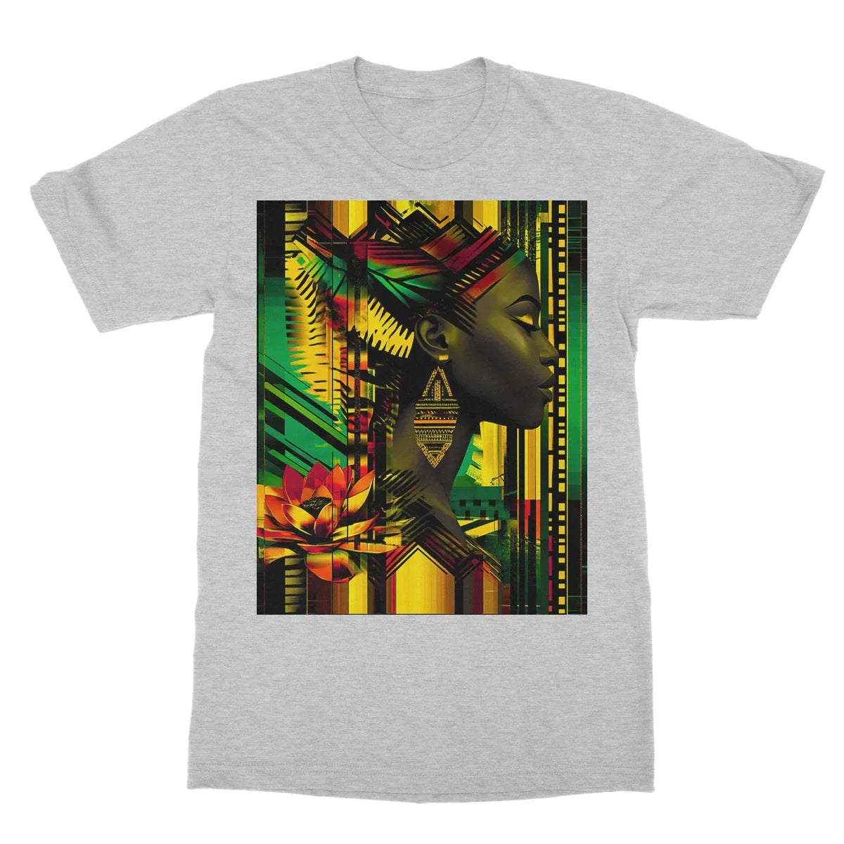 African Print Empress  Softstyle T-Shirt - D'Sare