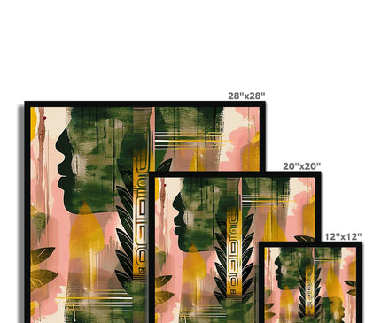 Echos of Duality Golden Pink Reflection Framed Print