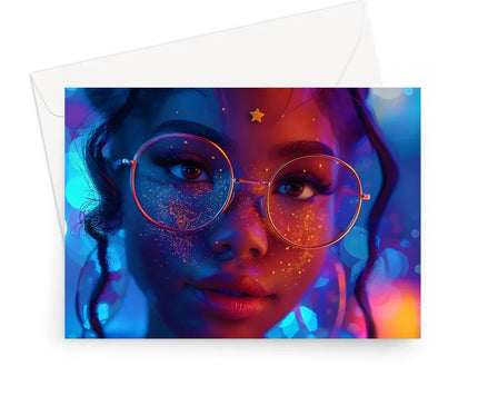 Black Girl Magic Stardust Cosmic Vibe| Black Woman Magic  Greeting Card - D'Sare