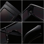 Oversized Square One Piece Sunglasses Women Fashion Brand Designer Mirror Gradient Shades UV400 Men Sun Glasses