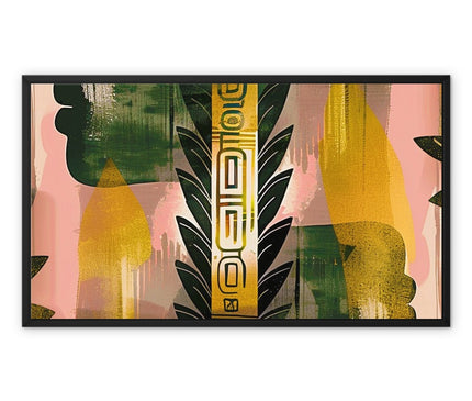 Echos of Duality Golden Pink Reflection Framed Canvas