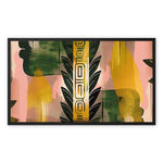 Echos of Duality Golden Pink Reflection Framed Canvas