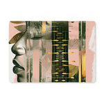 Echoes of Life: Afrocentric Meditation Peach and Gold Abstract Art Eclectic  Placemat