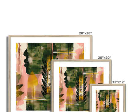 Echos of Duality Golden Pink Reflection Framed & Mounted Print