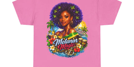 Melanin Magic Jamaica Portrait T-Shirt — Afrocentric Floral Tee