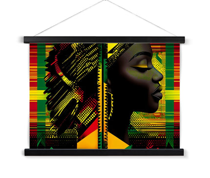 Red and Green Black Queen Fusion Fine Art Print with Hanger