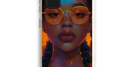 Solar Flare Radiant Soul Beautiful Black Girl Eco Phone Case by Prodigi