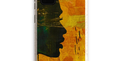 Golden Afrocentric Silhouette Eco Phone Case by Prodigi
