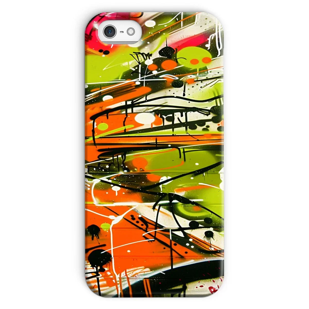 Neon Splatter Symphony: Urban Graffiti Art Snap Phone Case - D'Sare