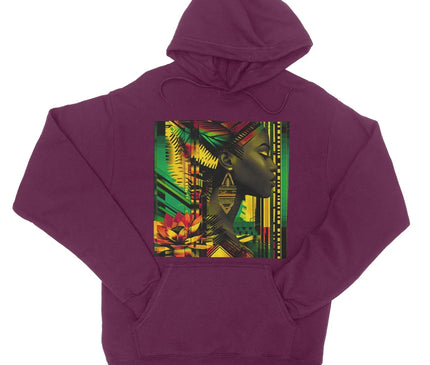 African Print Empress  College Hoodie - D'Sare