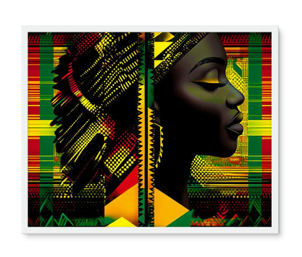 Red and Green Black Queen Fusion Framed Photo Tile