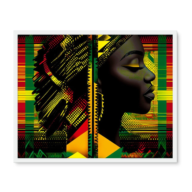 Red and Green Black Queen Fusion Framed Photo Tile