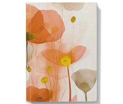 Poppy Echoes Golden Peach Escape 06 Eclectic Art  Hardback Journal - D'Sare
