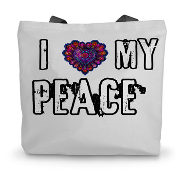 I Love My Peace Canvas Tote Bag - D'Sare