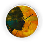 Golden Afrocentric Silhouette Wall Clock - D'Sare