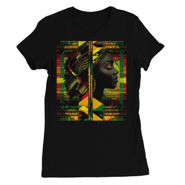 Abstract Red and Green Black Queen Fusion Women's Favourite T-Shirt