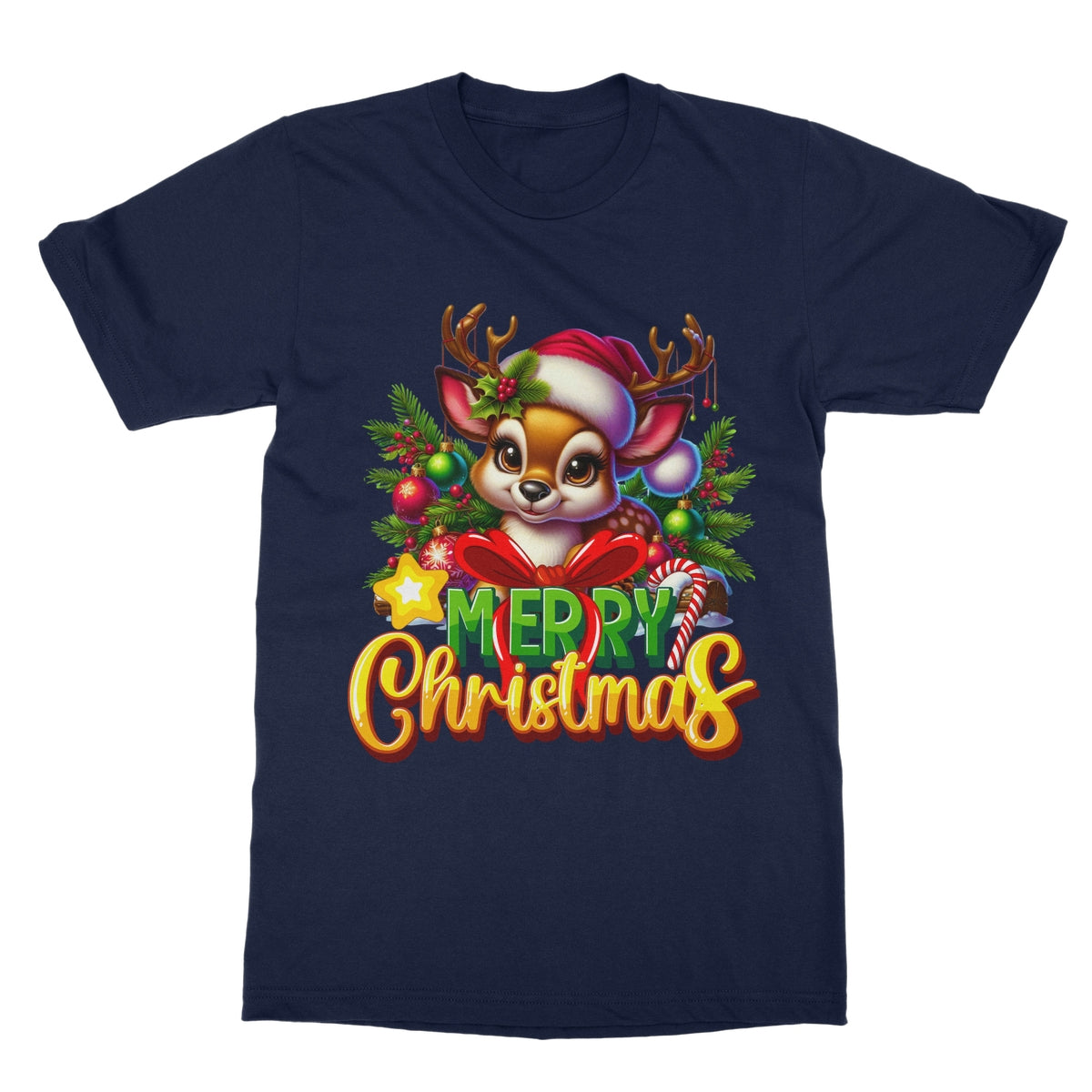 Reindeer Merry Christmas  Softstyle T-Shirt