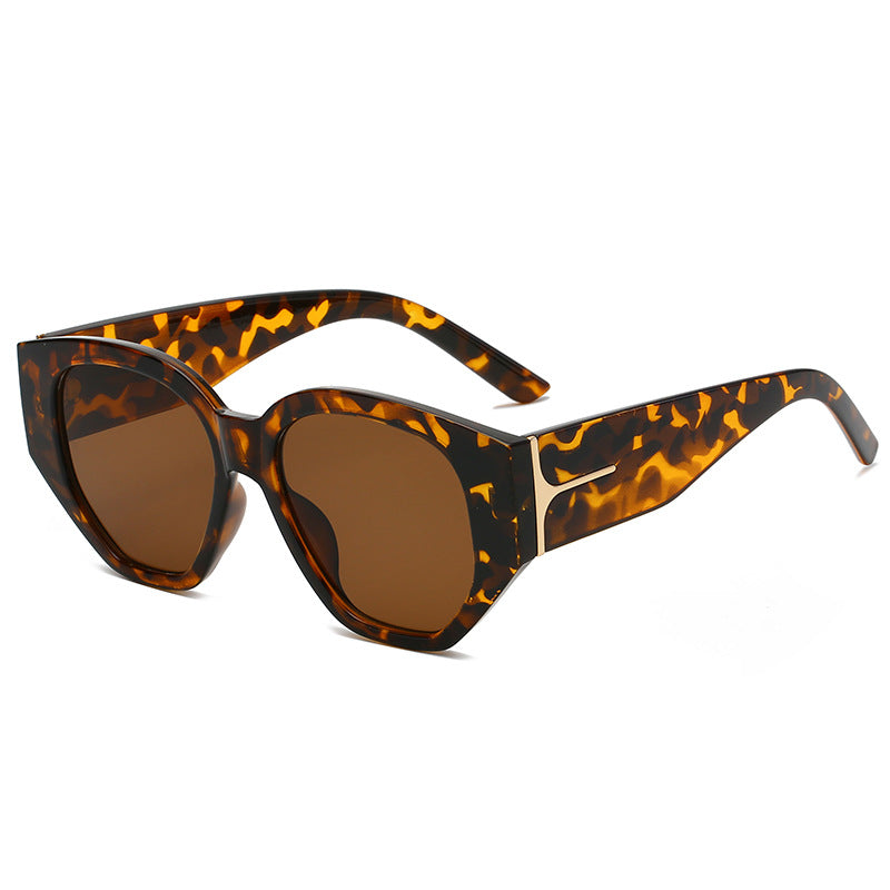 New Trend Big Frame Women Sunglasses Irregular Street Shooting Sunglasses Men Retro Wide Frame Glasses