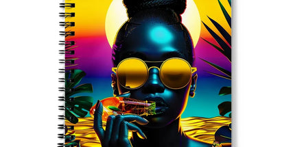 Tropical Sunset Dreams : Neon Vibes Notebook by Prodigi