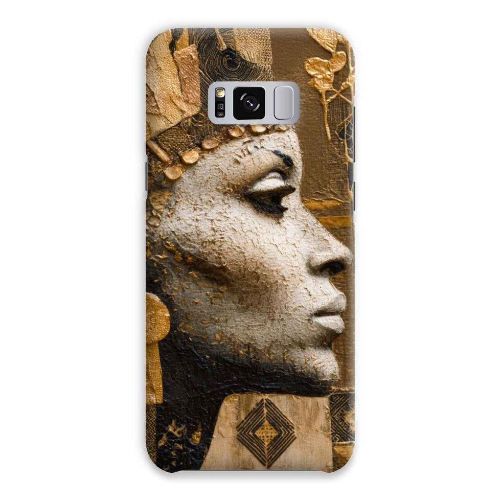 Afrocentric Golden Empress Snap On Phone Case Slim Fit Shatterproof