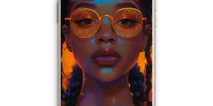 Solar Flare Radiant Soul Beautiful Black Girl Eco Phone Case by Prodigi