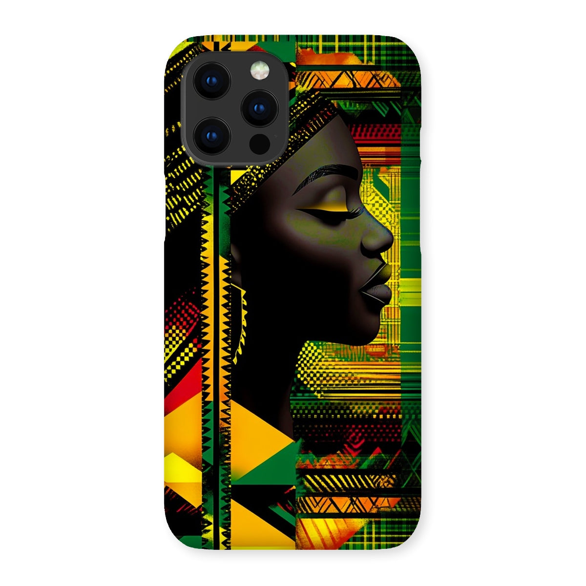 Abstract Red and Green Black Queen Fusion Snap Phone Case