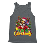 Reindeer Merry Christmas  Softstyle Tank Top