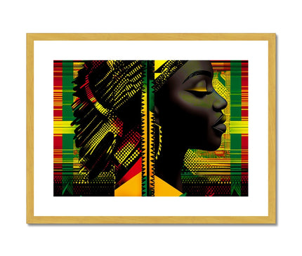 Red and Green Black Queen Fusion Antique Framed & Mounted Print