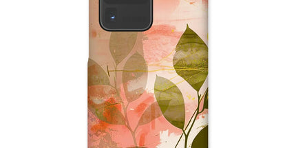 Peach Golden Leafy Escape Snap Phone Case by Prodigi