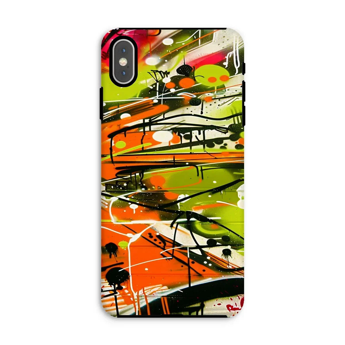 Neon Splatter Symphony: Urban Graffiti Art Tough Phone Case - D'Sare