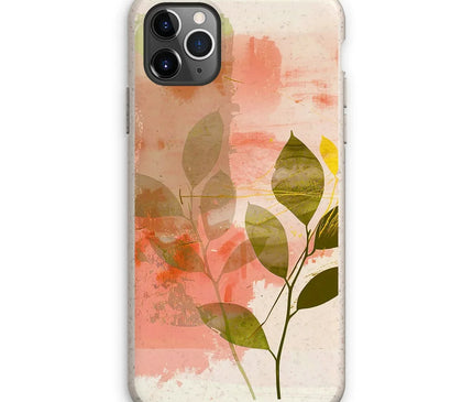 Peach Golden Leafy Escape 06 Eco Phone Case Eclectic Art - D'Sare