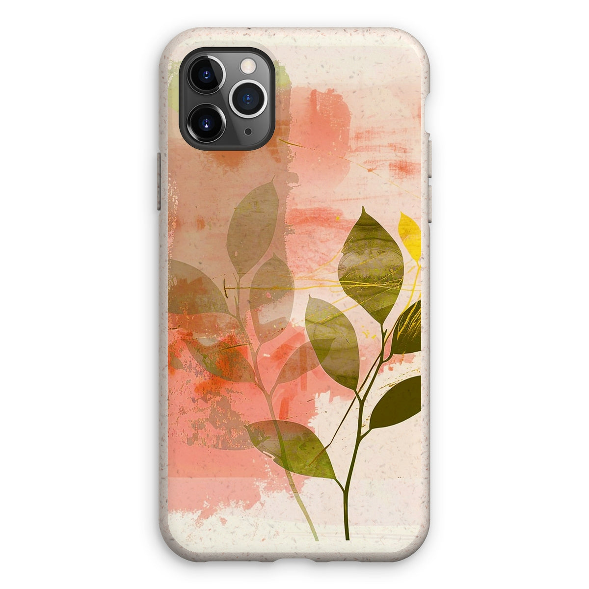 Peach Golden Leafy Escape 06 Eco Phone Case Eclectic Art - D'Sare