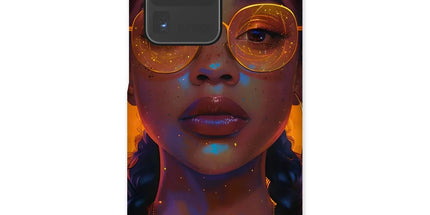 Solar Flare Radiant Soul Beautiful Black Girl Snap Phone Case by Prodigi