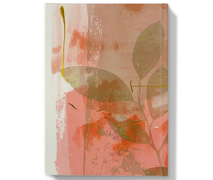 Peach Golden Leafy Escape 06 Eclectic Art Hardback Journal - D'Sare