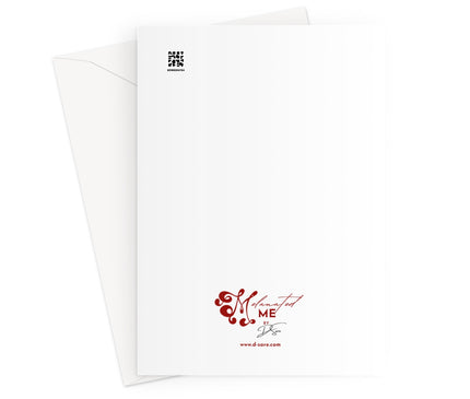 Echoes of Life: Afrocentric Meditation Peach and Gold Abstract Art Eclectic  Greeting Card